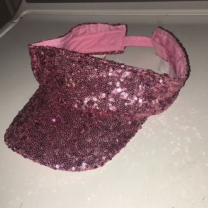 Women’s pink sequin visor NEW